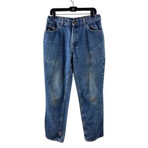 Carhartt FR Distressed Straight Leg Jeans Men's 33x34.5 (actual) HRC2 NFPA 2112